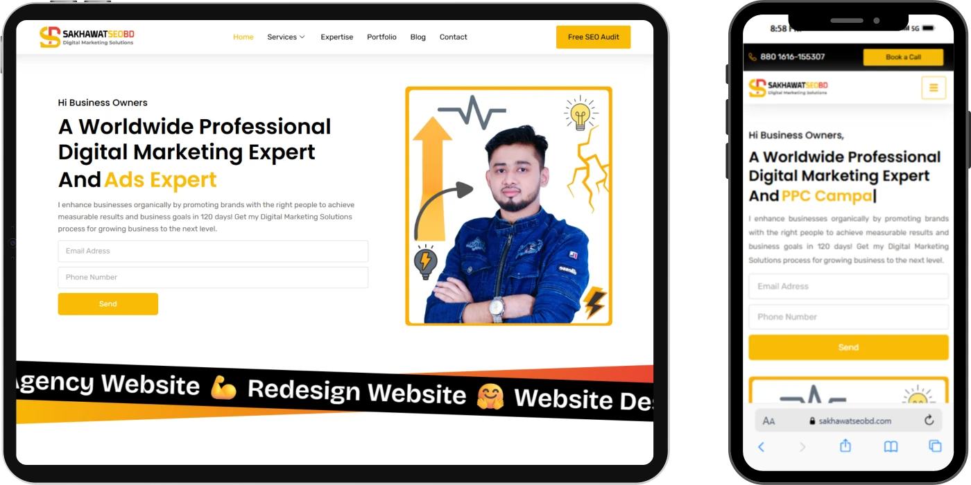 Completed a Digital Marketing Website