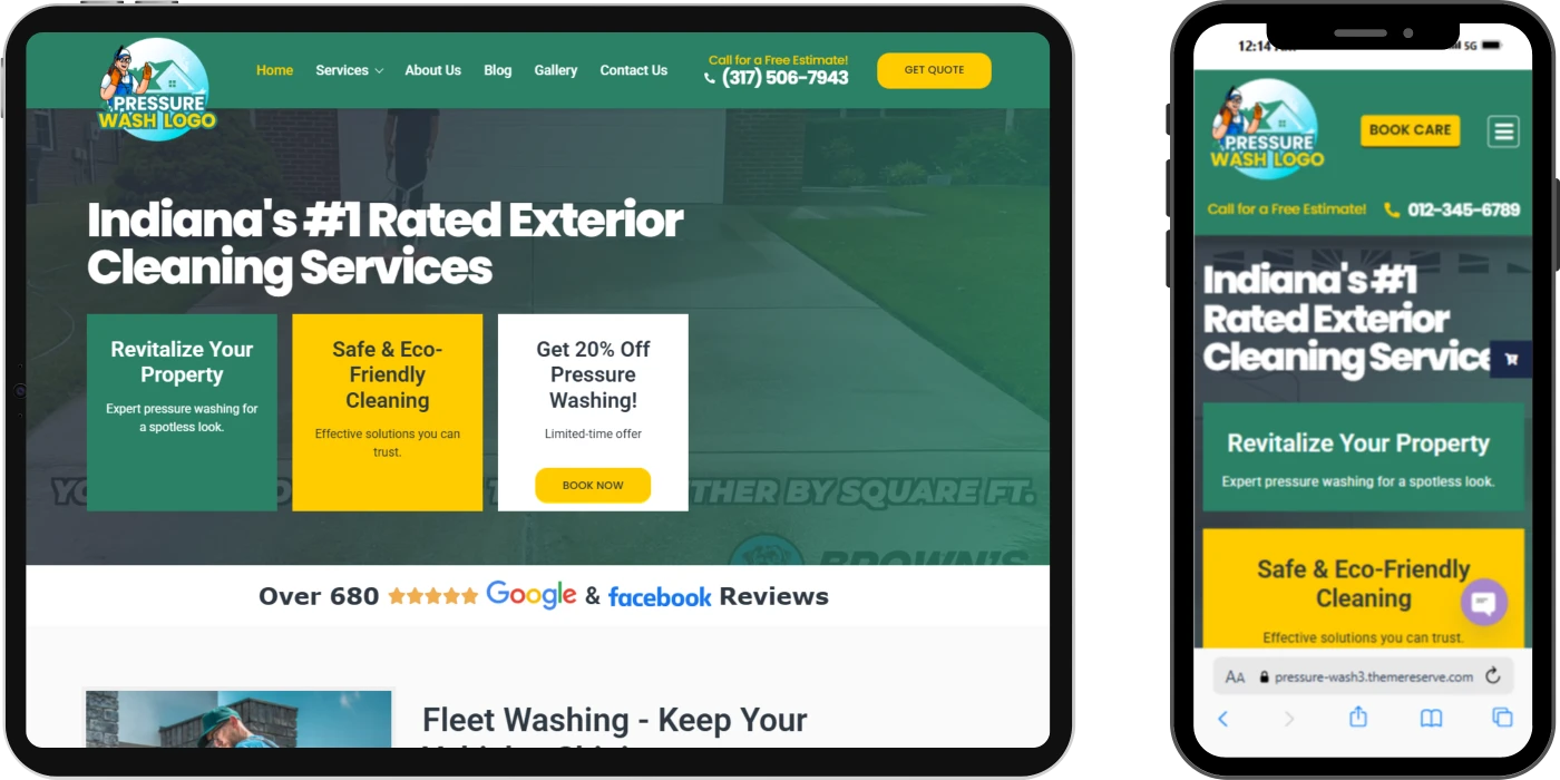 Pressure Washing Website